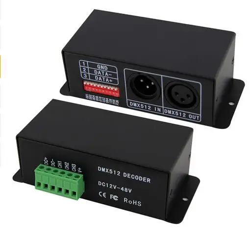 BC-809 3 канала постоянного тока PWM DMX512 декодер DC12v-48v dmx контроллер | Освещение
