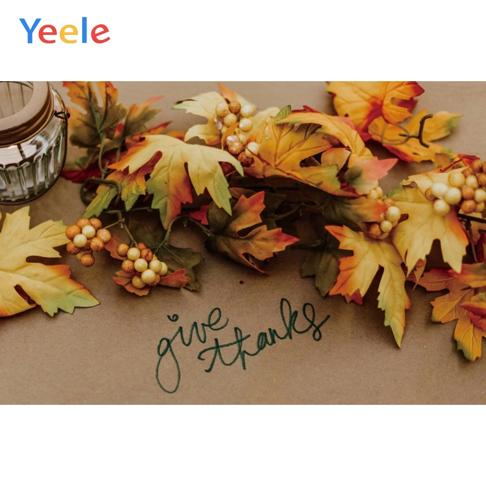 Фоны для фотосъемки Yeele с изображением кленовых листьев диких фруктов осени