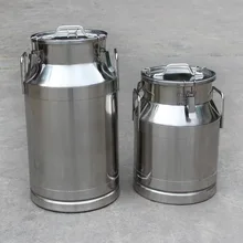 Thick 304 stainless steel seal milk pail peanut metal wine rice pail leak moisture proof water milk bottle