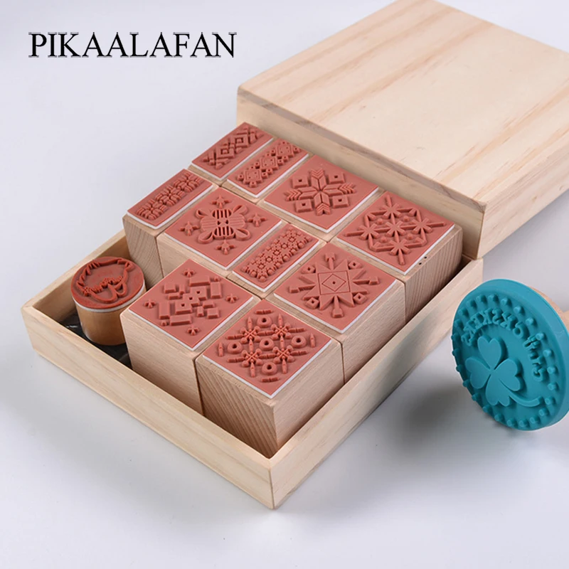 PIKAALAFAN деревянный штамп творческие DIY Детская деревянная печать мини учетной