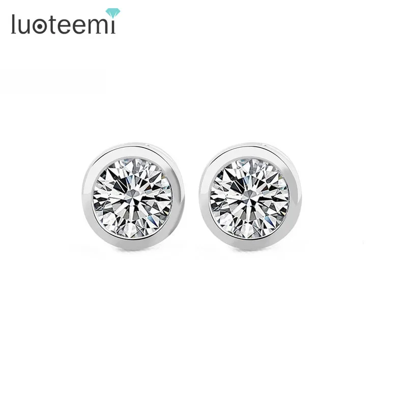 LUOTEEMI Fashion Samll Size Bling Round Clear CZ Stud Earrings for Women Promotion Gift Jewelry
LUOTEEMI Fashion Samll Size Bling Round Clear CZ Stud Earrings for Women Promotion Gift Jewelry