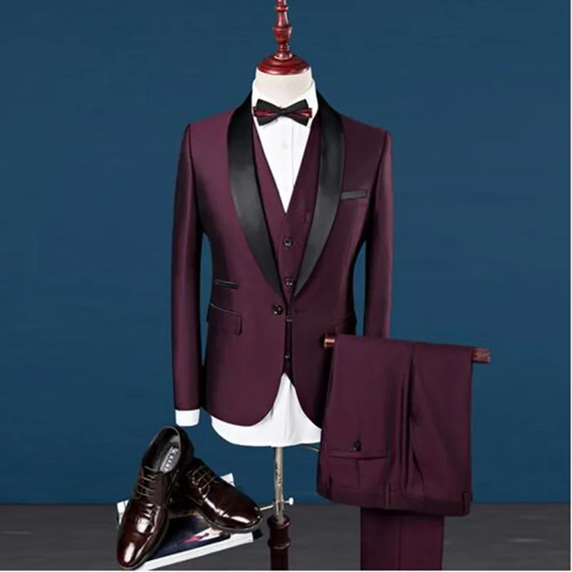 New Fashion Burgundy Men Suits Brand Clothing High Quality Wedding Tuxedos Formal Prom Suits Mens (Vest+Jacket+Pants)
New Fashion Burgundy Men Suits Brand Clothing High Quality Wedding Tuxedos Formal Prom Suits Mens (Vest+Jacket+Pants)