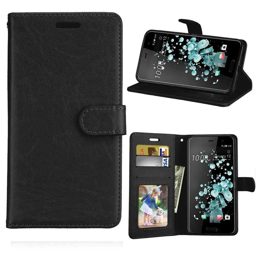 Чехол бумажник из искусственной кожи с откидной крышкой 5 2 дюйма для Htc U Play чехол