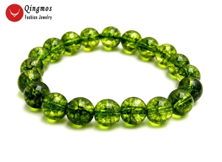 Qingmos Trendy Natural Peridot Bracelet for Women with 10mm Round Green Peridot Bracelet Fine Jewelry 7.5" bra461 Free Shipping
Qingmos Trendy Natural Peridot Bracelet for Women with 10mm Round Green Peridot Bracelet Fine Jewelry 7.5" bra461 Free Shipping