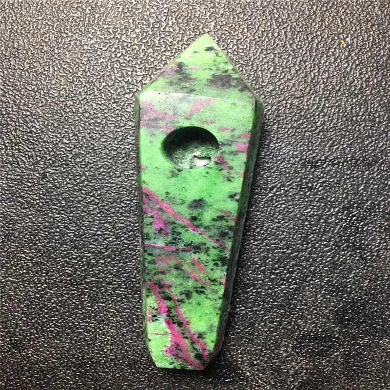 Natural epidote, red green treasure crystal tube quartz stone point pipe, smoke implement
Natural epidote, red green treasure crystal tube quartz stone point pipe, smoke implement
