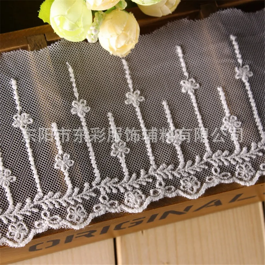 15yard* 9cm Embroidery Lace Ribbon Cotton Lace Fabric for DIY Sewing Handmade Crafts Wedding Decor Fashion Skirt Accessories
15yard* 9cm Embroidery Lace Ribbon Cotton Lace Fabric for DIY Sewing Handmade Crafts Wedding Decor Fashion Skirt Accessories