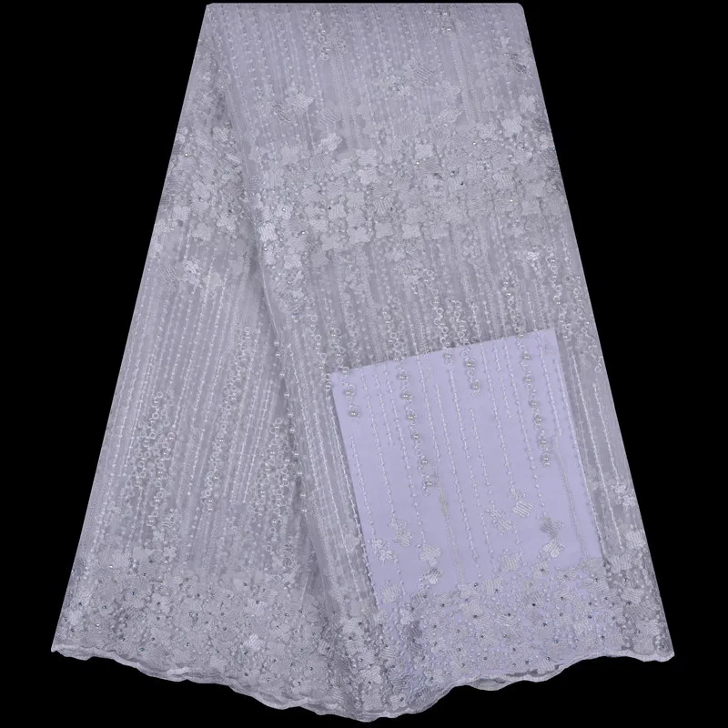 Nigerian Lace Fabrics Bridal Fashion Beaded African French Lace Fabric 5Yards Tulle Mesh Net Lace Materials White Color S1139
Nigerian Lace Fabrics Bridal Fashion Beaded African French Lace Fabric 5Yards Tulle Mesh Net Lace Materials White Color S1139