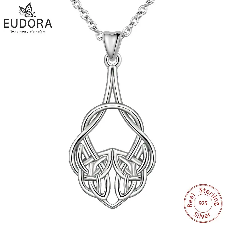 Ожерелье с подвеской EUDORA из серебра 925 пробы, удачи, кельтик, узел, трикетра, Геометрическая линия, винтажное ожерелье, Изящные Ювелирные изд...
Ожерелье с подвеской EUDORA из серебра 925 пробы, удачи, кельтик, узел, трикетра, Геометрическая линия, винтажное ожерелье, Изящные Ювелирные изд...