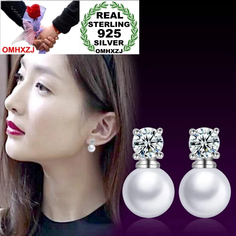 OMHXZJ Wholesale Elegant Sweet Fashion joker For Woman Lady Gift Four Claws Zircon Pearl 925 Sterling Silver Stud Earrings YS316
OMHXZJ Wholesale Elegant Sweet Fashion joker For Woman Lady Gift Four Claws Zircon Pearl 925 Sterling Silver Stud Earrings YS316