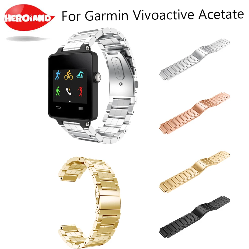 Лучшая цена браслет из нержавеющей стали смарт-часы ремешок Ремешок для Garmin