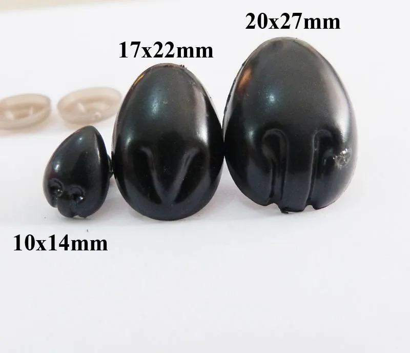 new 500pcs/lot 10x14mm/17x22mm/20x27mm black plastic safety toy animal nose & soft washer plush doll accessories-- size option
new 500pcs/lot 10x14mm/17x22mm/20x27mm black plastic safety toy animal nose & soft washer plush doll accessories-- size option