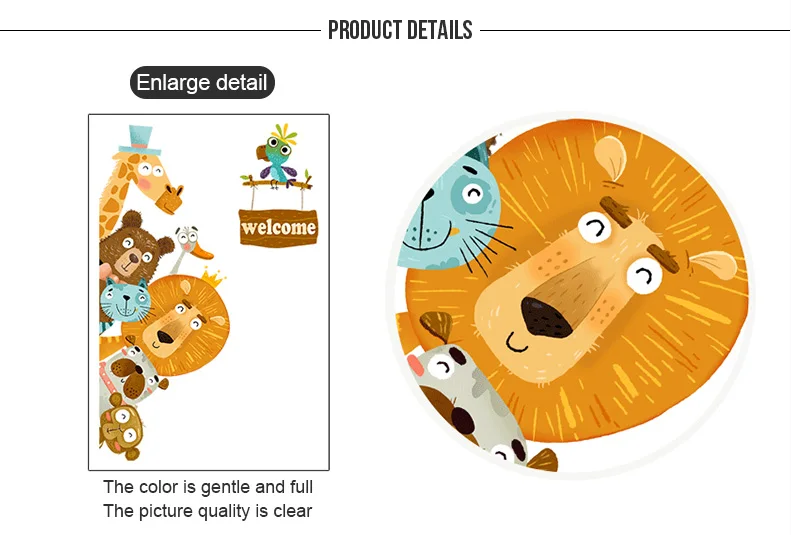 Animal Wall Stickers For Kids Room Baby Room Decorative Sticker DIY Cartoon Wall Decals Home Decorations Mural Art
Animal Wall Stickers For Kids Room Baby Room Decorative Sticker DIY Cartoon Wall Decals Home Decorations Mural Art