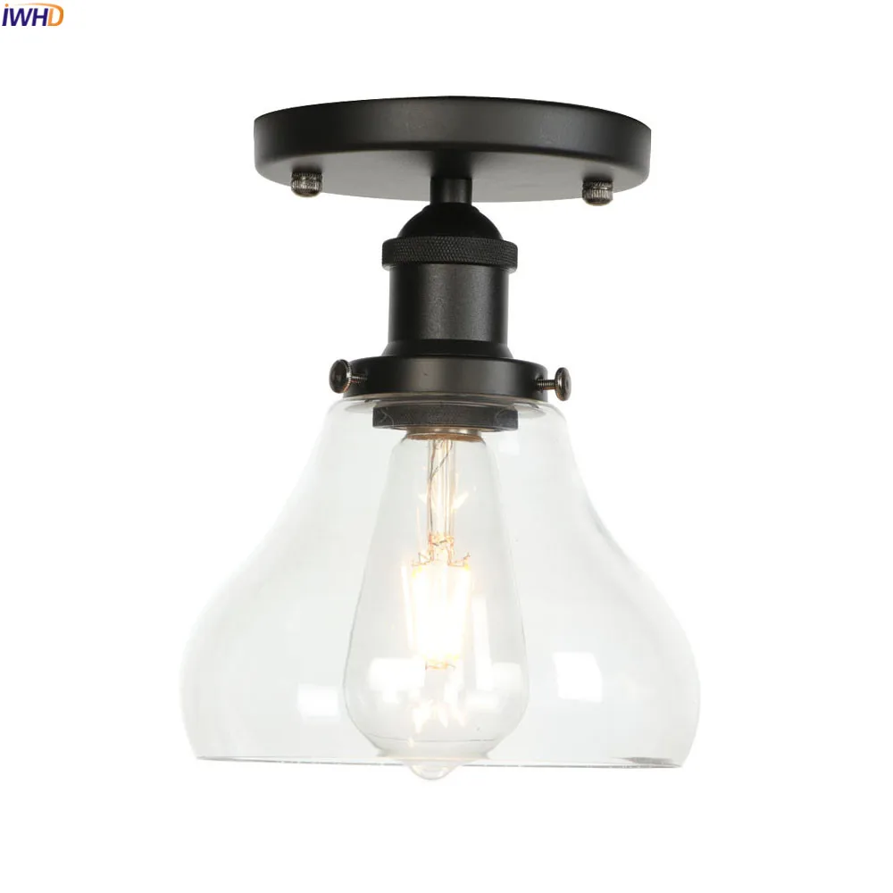 IWHD Black Glass Ceiling Lights For Living Room Porch Bedroom Edison Vintage Ceiling Lamp Light Plafon LED Luminaire Lighting
IWHD Black Glass Ceiling Lights For Living Room Porch Bedroom Edison Vintage Ceiling Lamp Light Plafon LED Luminaire Lighting