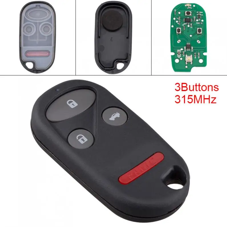 315MHz 3 Buttons Keyless Car Remote Replacement Key Fob With KOBUTAH2T and Battery for 1998 1999 2000 2001 2002 Honda Accord
315MHz 3 Buttons Keyless Car Remote Replacement Key Fob With KOBUTAH2T and Battery for 1998 1999 2000 2001 2002 Honda Accord