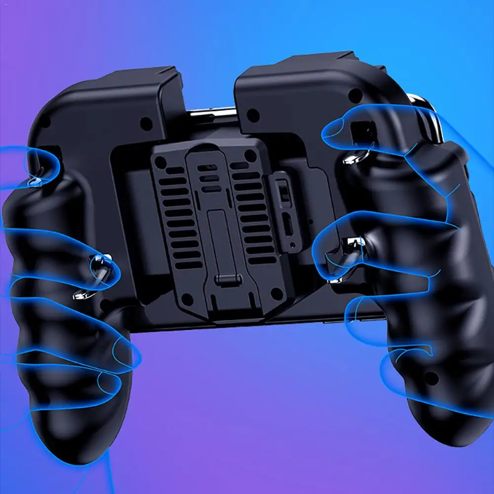 H9 Six Finger PUBG Game Controller Gamepad Trigger Shooting Free Fire Cooling Fan Gamepad Joystick For IOS Android Mobile Phone
H9 Six Finger PUBG Game Controller Gamepad Trigger Shooting Free Fire Cooling Fan Gamepad Joystick For IOS Android Mobile Phone