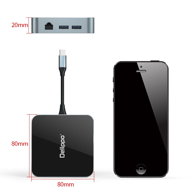 Многофункциональный концентратор типа C с HDMI/VGA/USB A/Type-C TF/SD/беспроводным зарядным устройством для ТВ/USB-C/Gigabit проводной и т. д. Delippo
Многофункциональный концентратор типа C с HDMI/VGA/USB A/Type-C TF/SD/беспроводным зарядным устройством для ТВ/USB-C/Gigabit проводной и т. д. Delippo