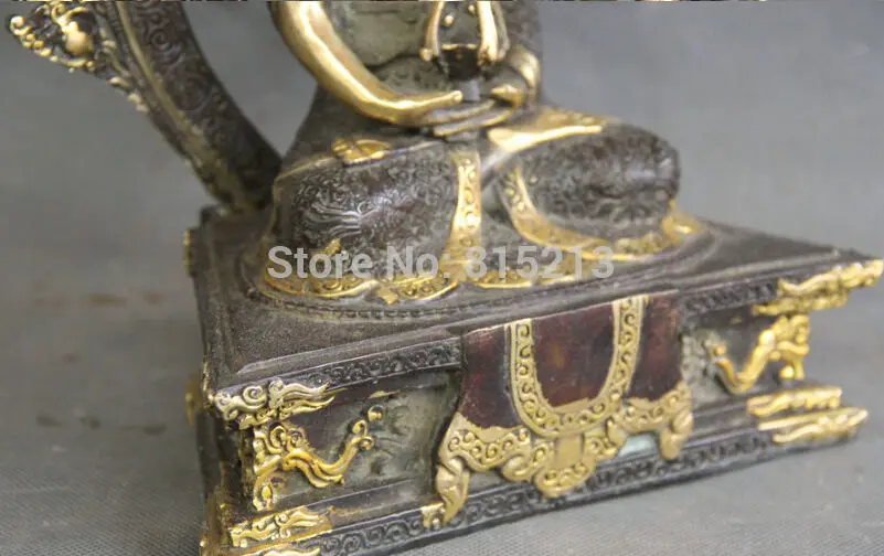 bi0011816 10" Tibet Bronze Gilt Seat Shakyamuni Amitabha Buddha backlight Ru Lai Statue
bi0011816 10" Tibet Bronze Gilt Seat Shakyamuni Amitabha Buddha backlight Ru Lai Statue