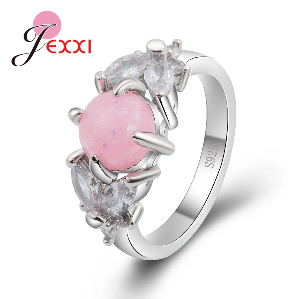 Romantic Pink Opal Stone Ring For Ladies 925 Sterling Silver Jewelry For Lady Pave Shiny Crystal Stone Top Quality
Romantic Pink Opal Stone Ring For Ladies 925 Sterling Silver Jewelry For Lady Pave Shiny Crystal Stone Top Quality