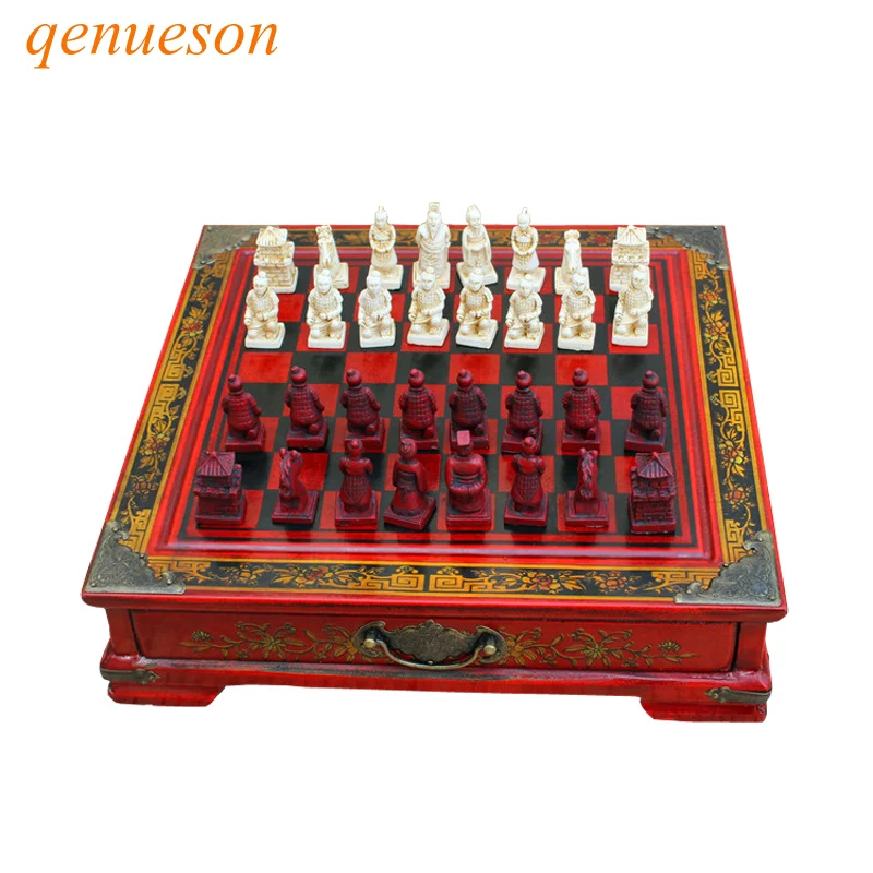 Vintage Collection Chess Chinese Terracotta Warriors Chess Wood Carving Resin Chessman Christmas Birthday Premium Gifts qenueson
Vintage Collection Chess Chinese Terracotta Warriors Chess Wood Carving Resin Chessman Christmas Birthday Premium Gifts qenueson