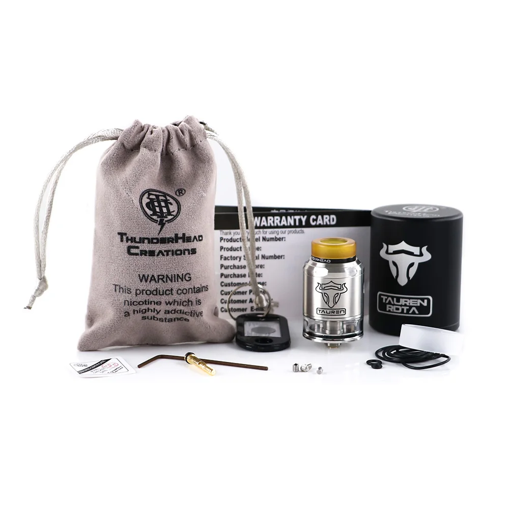 Original THC Tauren RDTA tank Double 28 micro air holes atomizer vape leak proof Rebuildable atomizer Fit E Cigarette box mod
Original THC Tauren RDTA tank Double 28 micro air holes atomizer vape leak proof Rebuildable atomizer Fit E Cigarette box mod