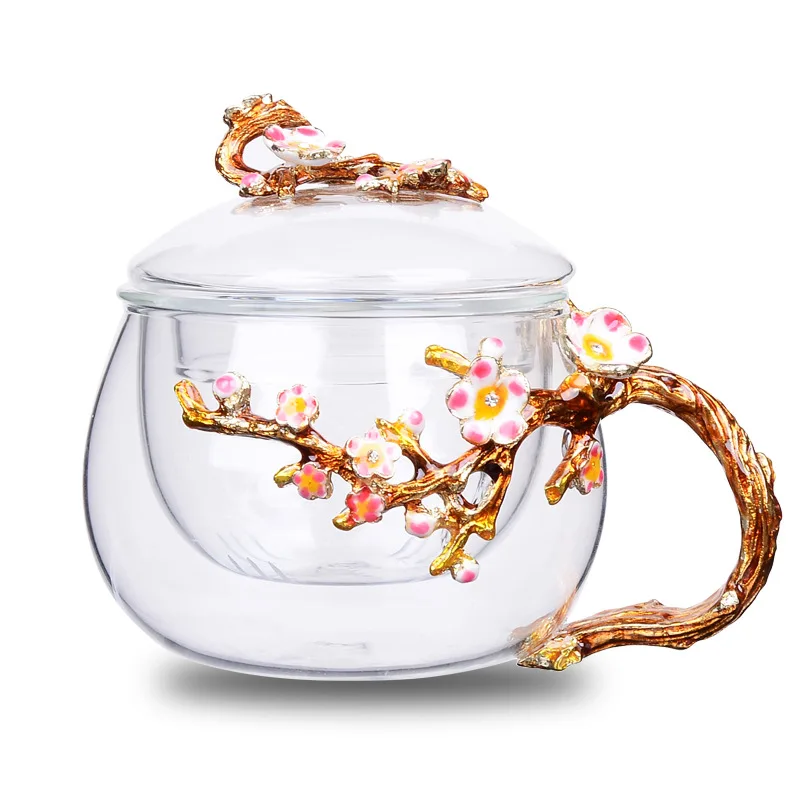 Creative Glass Double Wall Mug Filter Glass Flower Tea Cup Heat-Resistant With Lid Cups And Mugs Tea Separation Flower Drinkware
Creative Glass Double Wall Mug Filter Glass Flower Tea Cup Heat-Resistant With Lid Cups And Mugs Tea Separation Flower Drinkware