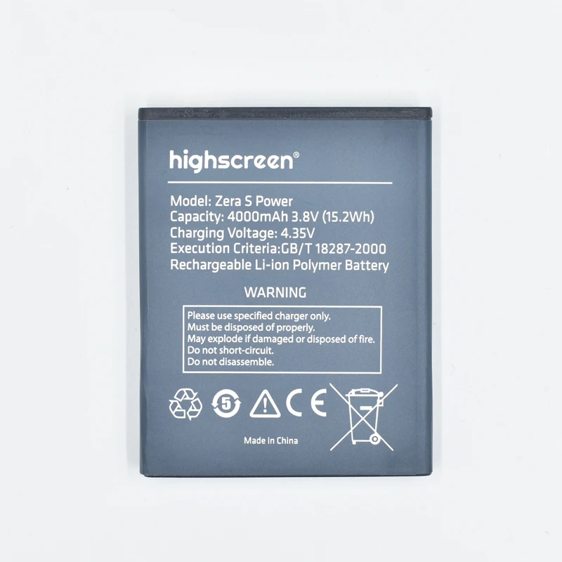 Hekiy 4000mAh Высокая емкость Zera S Мощность мобильный телефон аккумулятор для Highscreen