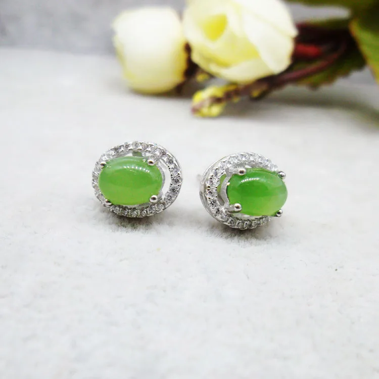 LANZYO 925 Sterling silver natuarl Jasper stud Earrings Girls Gift Fine Jewelry for Woman wholesale e050701agby
LANZYO 925 Sterling silver natuarl Jasper stud Earrings Girls Gift Fine Jewelry for Woman wholesale e050701agby