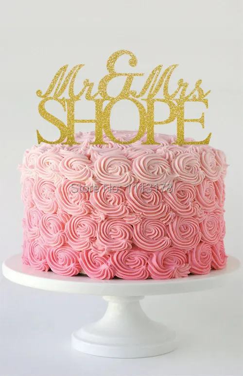 Personalized Mr & Mrs gold glitter cake topper Design Custom Last Name Wedding Cake Toppers
Personalized Mr & Mrs gold glitter cake topper Design Custom Last Name Wedding Cake Toppers