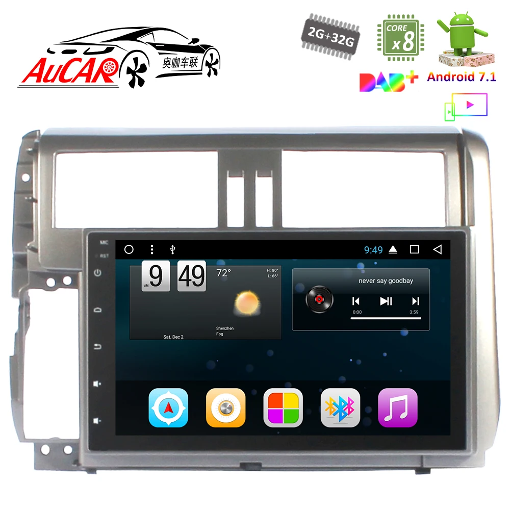 Android 7.1 9" GPS Navigation system for Toyota Prado 2010 - 2013 Octa core 1024*600 Bluetooth GPS radio WIFI 4G Car Stereo
Android 7.1 9" GPS Navigation system for Toyota Prado 2010 - 2013 Octa core 1024*600 Bluetooth GPS radio WIFI 4G Car Stereo
