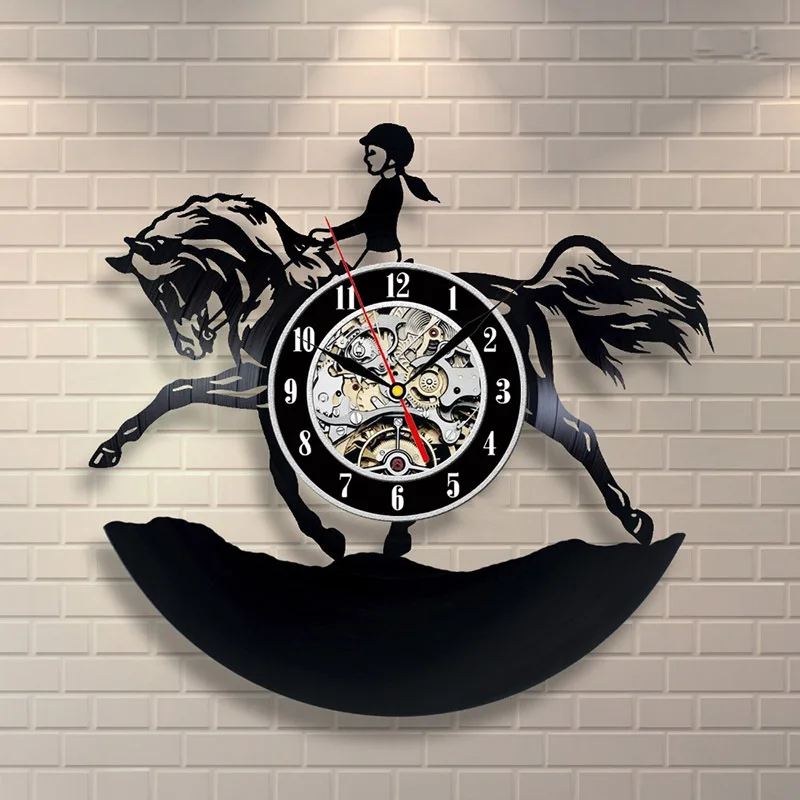 Creative Horse Rider Design Retro Vinyl Record Wall Clock Decorate Your Home With Modern Art Gifts for kids Girls And Boys Saat
Creative Horse Rider Design Retro Vinyl Record Wall Clock Decorate Your Home With Modern Art Gifts for kids Girls And Boys Saat