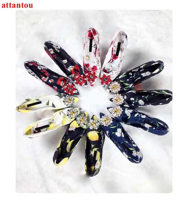 Daisy Woman's high heels flower printing female dress shoes bling bling rhinestone sexy pump pointed toe stiletto single shoe
Daisy Woman's high heels flower printing female dress shoes bling bling rhinestone sexy pump pointed toe stiletto single shoe