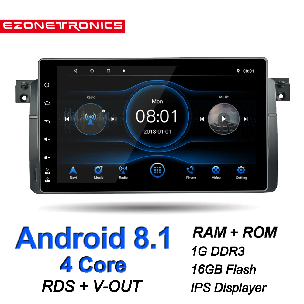 Auto Android 8.1 For BMW E46 M3 318i 320i 325i Car multimedia Stereo 9inch IPS Touch Screen GPS Bluetooth WiFi RDS DVR SWC BT SD
Auto Android 8.1 For BMW E46 M3 318i 320i 325i Car multimedia Stereo 9inch IPS Touch Screen GPS Bluetooth WiFi RDS DVR SWC BT SD
