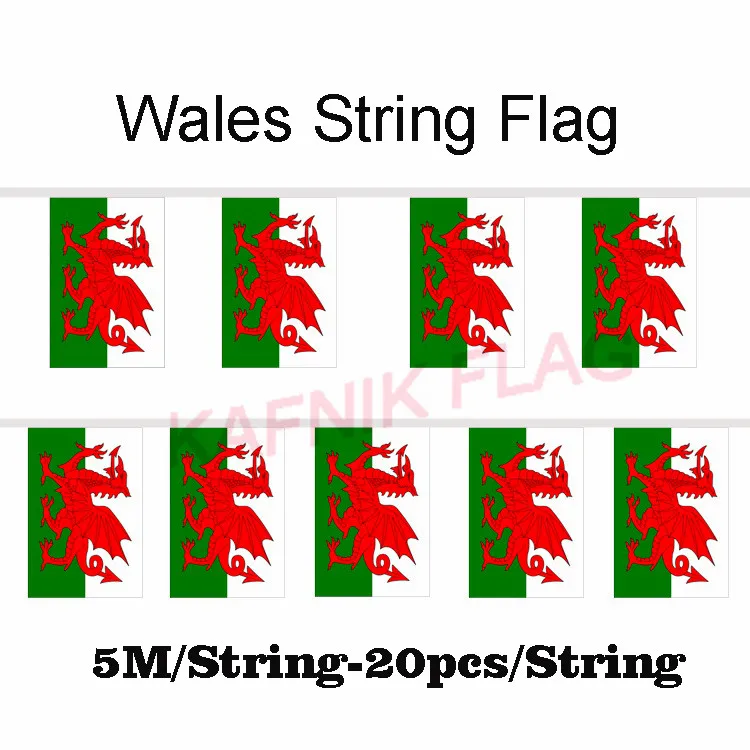 KAFNIK,5 meters 20 faces 14*21CM wales String Flag Banner Bar For Party Decoration/World Event Carnival Decor
KAFNIK,5 meters 20 faces 14*21CM wales String Flag Banner Bar For Party Decoration/World Event Carnival Decor