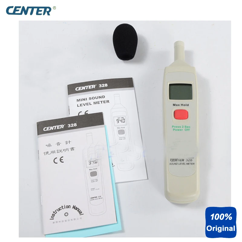Packet Size Noise Tester Sound Level Meter Resolution 0.1dB Internal Calibrator CENTER-328
Packet Size Noise Tester Sound Level Meter Resolution 0.1dB Internal Calibrator CENTER-328