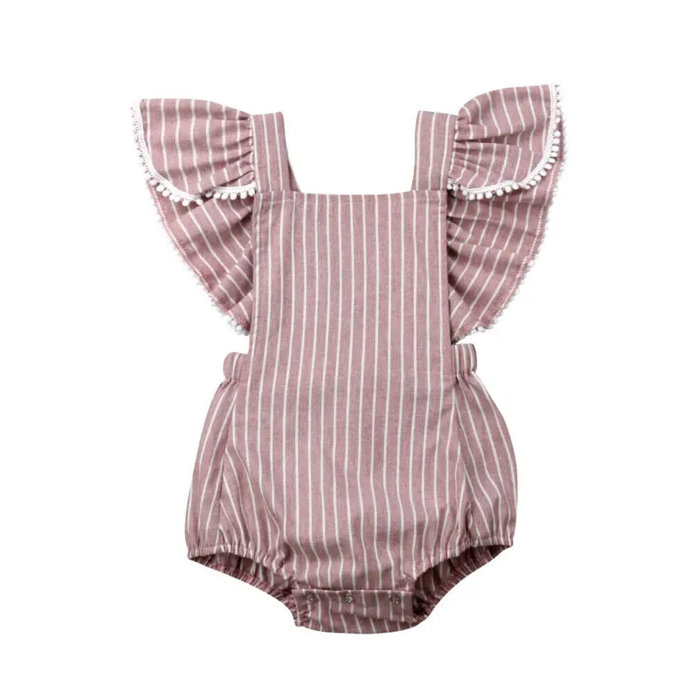 2019 Fashion Newborn Baby Girls Ruffles Tassel Sleeve Romper Stripe Summer Romper Jumpsuit Sunsuit Clothes Outfits
2019 Fashion Newborn Baby Girls Ruffles Tassel Sleeve Romper Stripe Summer Romper Jumpsuit Sunsuit Clothes Outfits