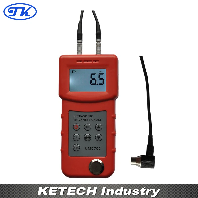 Portable Digital Ultrasonic Thickness Gauge,Metal Thickness Meter 1-280mm 0.1mm UM6700
Portable Digital Ultrasonic Thickness Gauge,Metal Thickness Meter 1-280mm 0.1mm UM6700