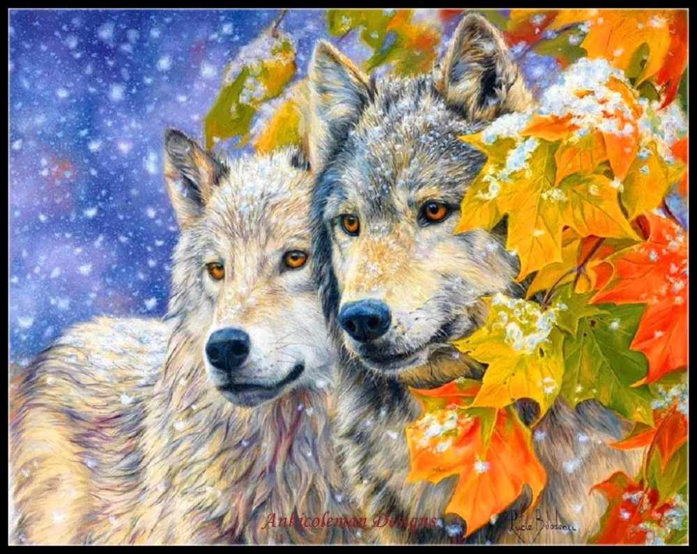 Snow Wolves - Counted Cross Stitch Kits - DIY Handmade Needlework For Embroidery 14 ct Cross Stitch Sets DMC Color
Snow Wolves - Counted Cross Stitch Kits - DIY Handmade Needlework For Embroidery 14 ct Cross Stitch Sets DMC Color