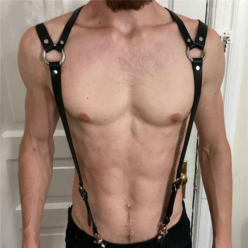 PU Leather Suspenders Straps Adjustable Trousers Braces Suspender Belts With Strong Metal Clips Men Body Bondage Harness Belts
PU Leather Suspenders Straps Adjustable Trousers Braces Suspender Belts With Strong Metal Clips Men Body Bondage Harness Belts