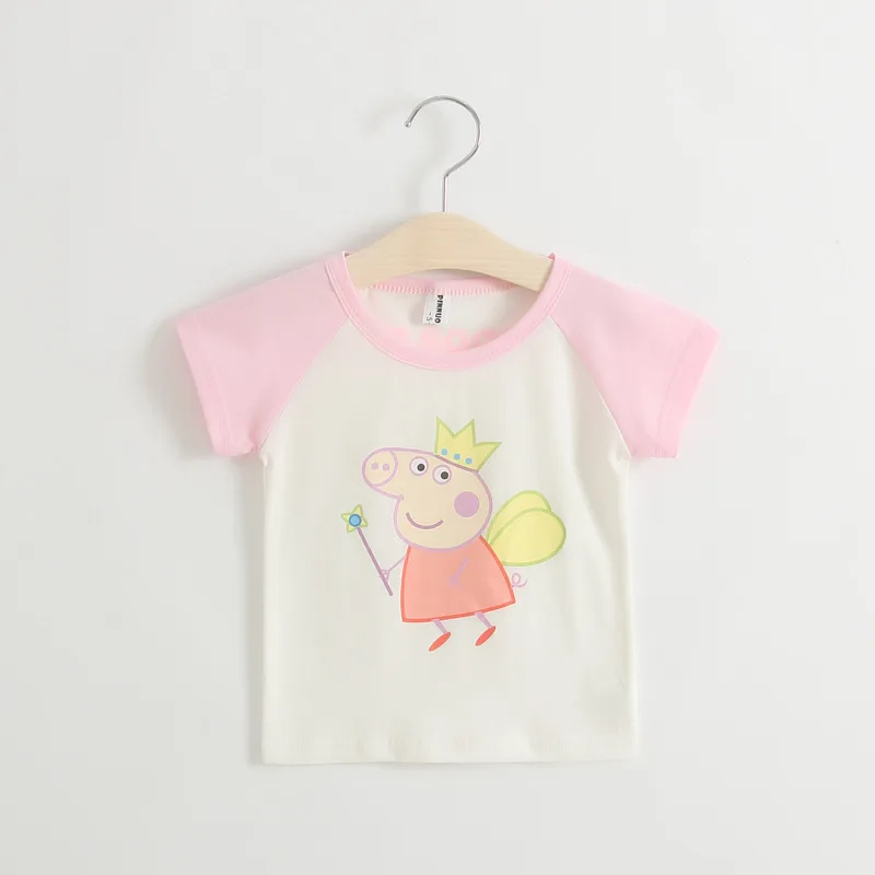 2016 летние дети Футболки детские шорты мультфильм pattern peppa свинья прекрасный piggy