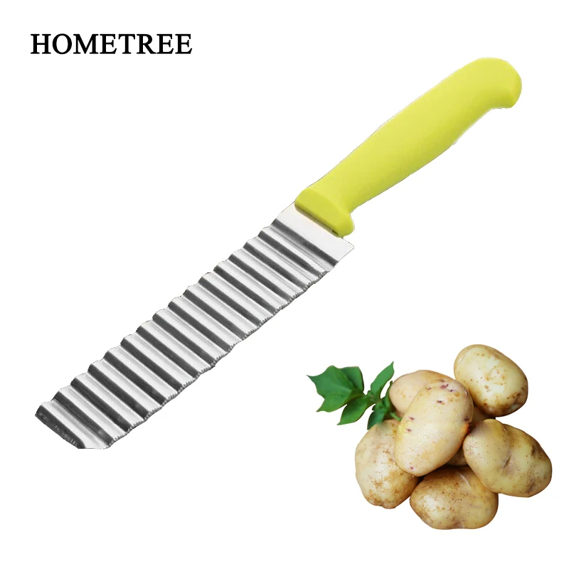 HOMETREE 1Pc Potato French Fry Cutter Stainless Steel Serrated Blade Easy Slicing Potato Wave Knife Chopper Kitchen Gadgets H715
HOMETREE 1Pc Potato French Fry Cutter Stainless Steel Serrated Blade Easy Slicing Potato Wave Knife Chopper Kitchen Gadgets H715