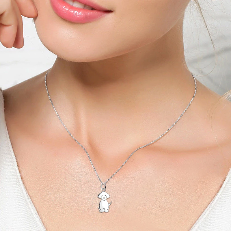 Fashion Women Cute Puppy Pet Pendant 925 Sterling Silver Lovely Animal Collier Statement Necklaces Birthday Gift For Female
Fashion Women Cute Puppy Pet Pendant 925 Sterling Silver Lovely Animal Collier Statement Necklaces Birthday Gift For Female