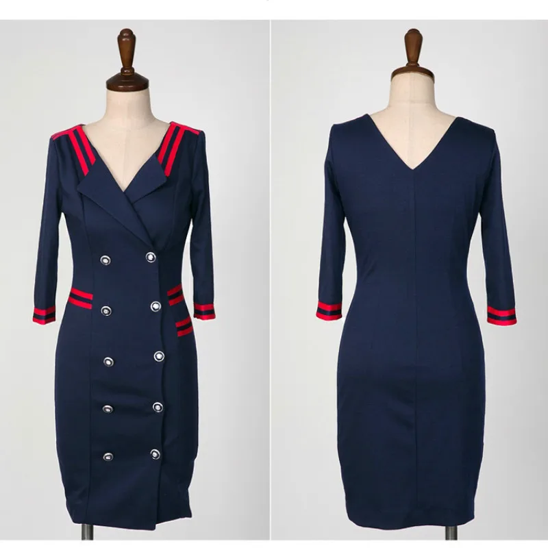 2020 Autumn Notched Navy Women Cloth Double Breasted Mini Bodycon Half Sleeve Sexy Office Lady Dress
2020 Autumn Notched Navy Women Cloth Double Breasted Mini Bodycon Half Sleeve Sexy Office Lady Dress