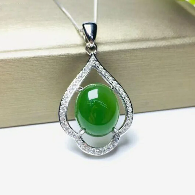 Natural Jasper Pendant 925 Silver Inlaid Necklace Charm Women Silver Jewelry
Natural Jasper Pendant 925 Silver Inlaid Necklace Charm Women Silver Jewelry