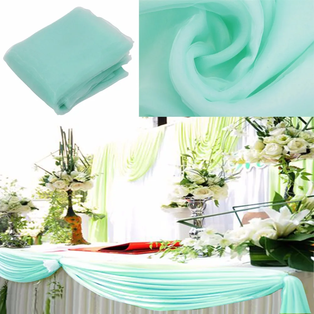 Mint Green Sheer Swag DIY 5M*1.35M Sheer Organza Swag DIY Fabric Wedding and Christmas Decoration High Quality
Mint Green Sheer Swag DIY 5M*1.35M Sheer Organza Swag DIY Fabric Wedding and Christmas Decoration High Quality