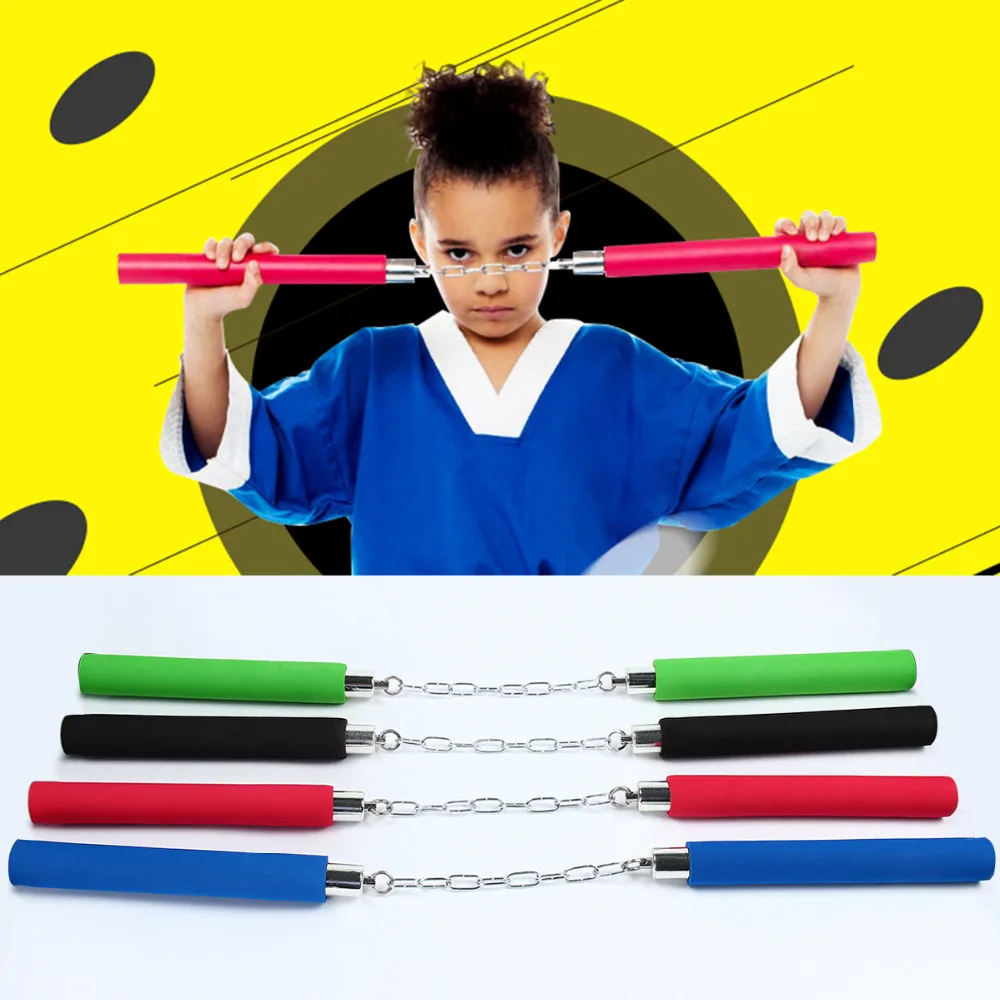 Hot Martial Art Foam Sponge Safe Fitness Nunchakus Karate Ninja Nunchucks with Stainless Steel Chain for Kids kungFu Beginners
Hot Martial Art Foam Sponge Safe Fitness Nunchakus Karate Ninja Nunchucks with Stainless Steel Chain for Kids kungFu Beginners