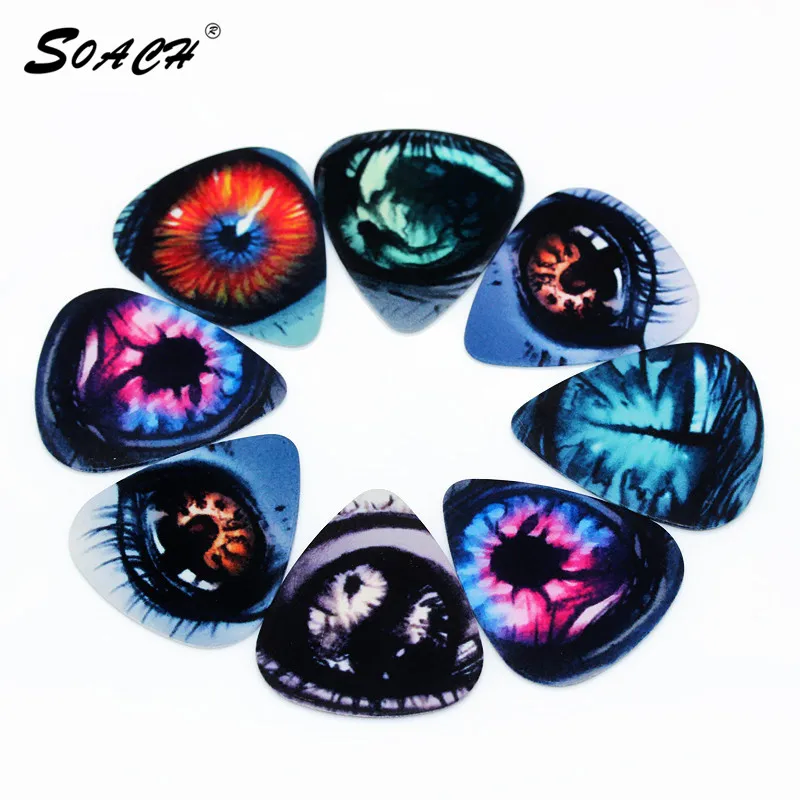 SOACH 50pcs/Lot 0.71mm thickness guitar strap guitar parts Selling personality multicolor eye pattern guitar picks pick
SOACH 50pcs/Lot 0.71mm thickness guitar strap guitar parts Selling personality multicolor eye pattern guitar picks pick