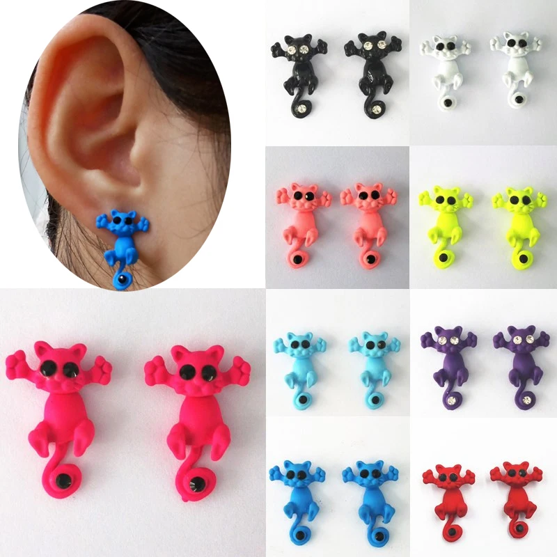 1 Pair of Creative Fashion Adorable Sweet Animal Cartoon Cat Earrings Accessories Kitten Jewelry Earrings for Girls
1 Pair of Creative Fashion Adorable Sweet Animal Cartoon Cat Earrings Accessories Kitten Jewelry Earrings for Girls