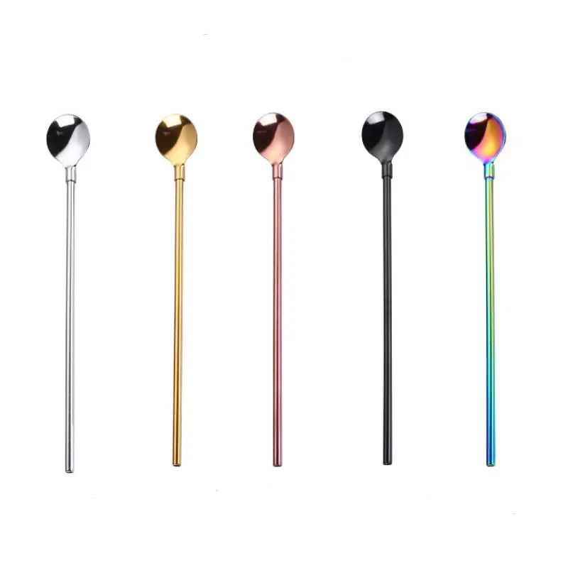 Stainless Steel Long Straws Spoon Long Handle Mixing Spoon Coffee Milk Tea Stirrer Bar Supply LX6438
Stainless Steel Long Straws Spoon Long Handle Mixing Spoon Coffee Milk Tea Stirrer Bar Supply LX6438