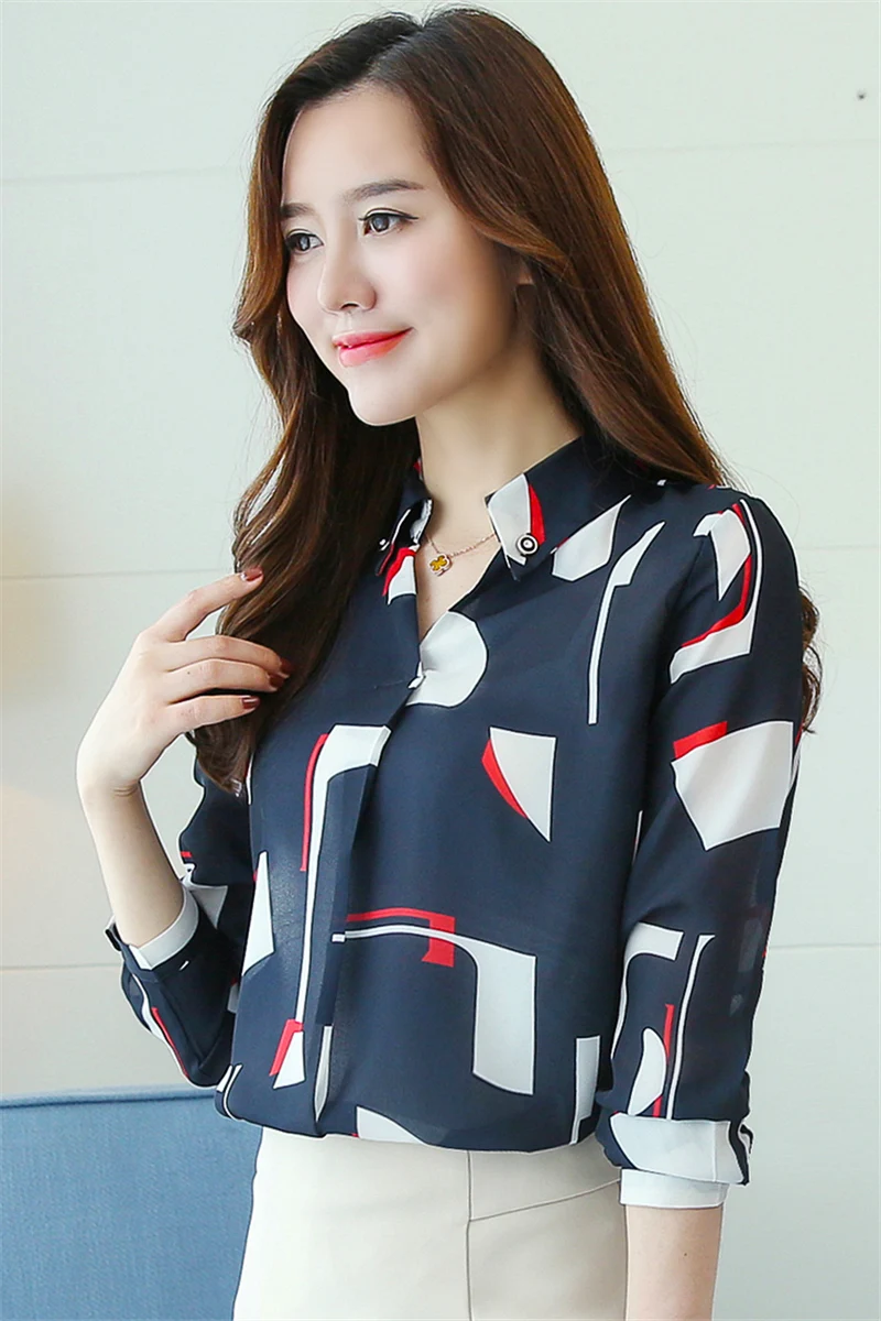 2021 autumn new V-neck long sleeve women shirts printed chiffon OL blouse shirt women clothing casual women tops blusas C954
2021 autumn new V-neck long sleeve women shirts printed chiffon OL blouse shirt women clothing casual women tops blusas C954