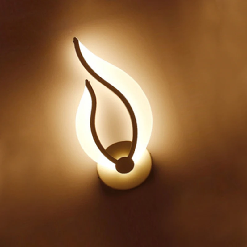 Светодио дный настенный светильник Рог форма пламя настенные светильники ночные